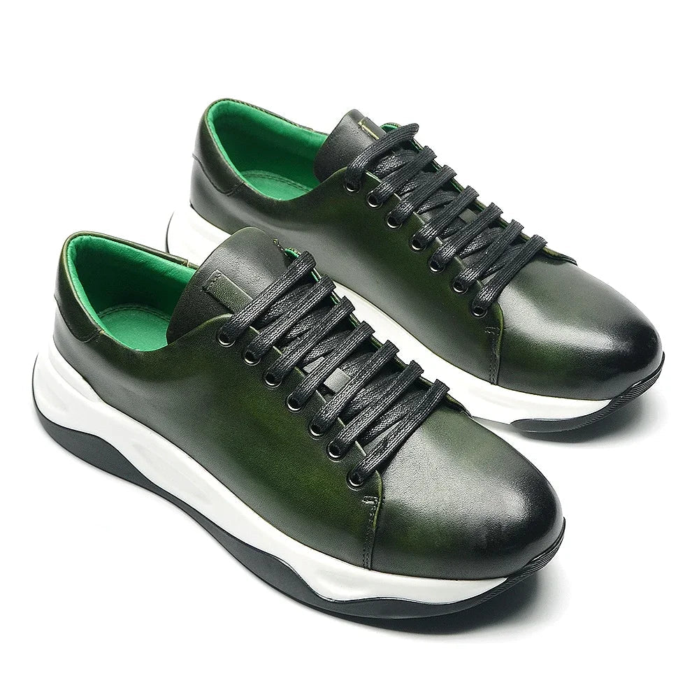 Υψηλά δερμάτινα παπούτσια από δέρμα αγελάδας