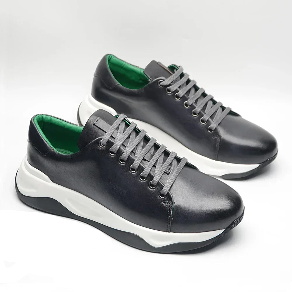 Υψηλά δερμάτινα παπούτσια από δέρμα αγελάδας