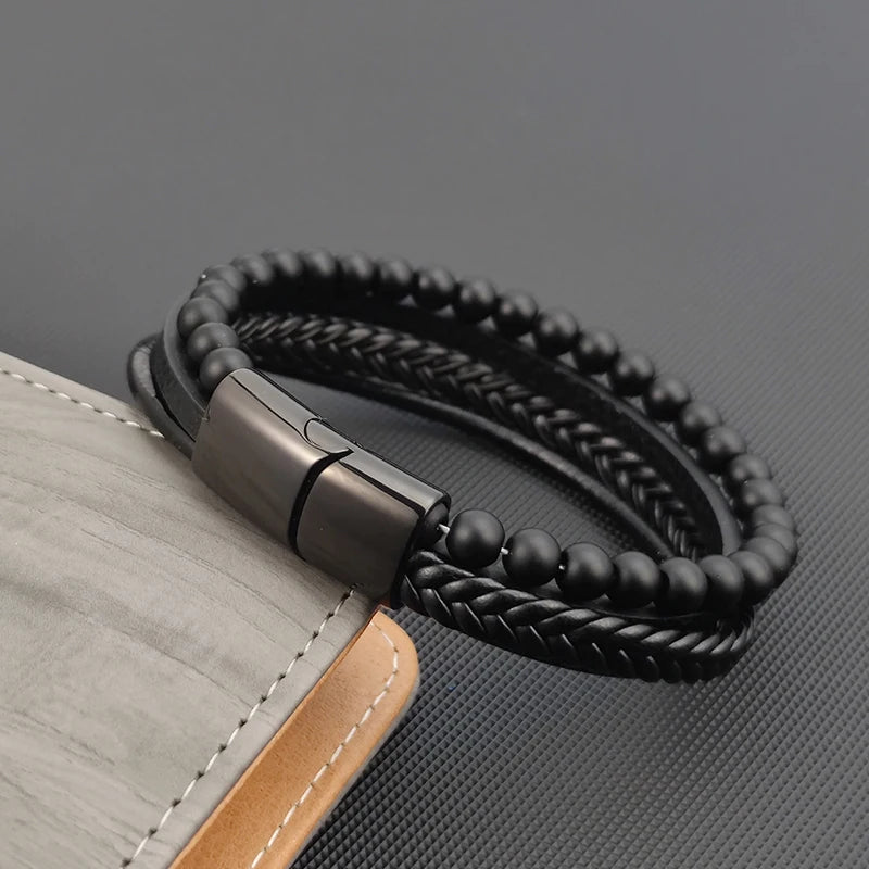 Πολυτελές ατσάλινο ανδρικό βραχιόλι