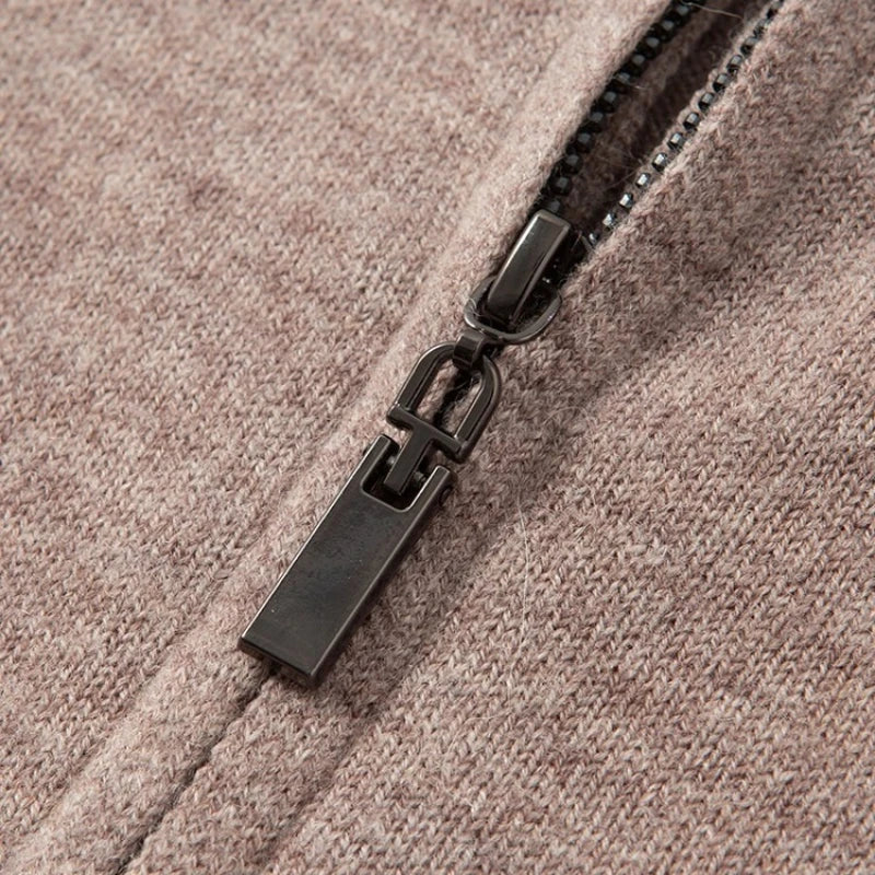 Αυστραλιανό πουλόβερ με φερμουάρ από μαλλί μερινό