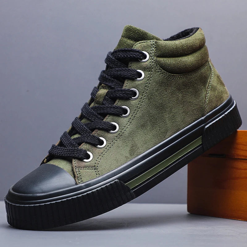 Κομψά ψηλά σουέντ παπούτσια