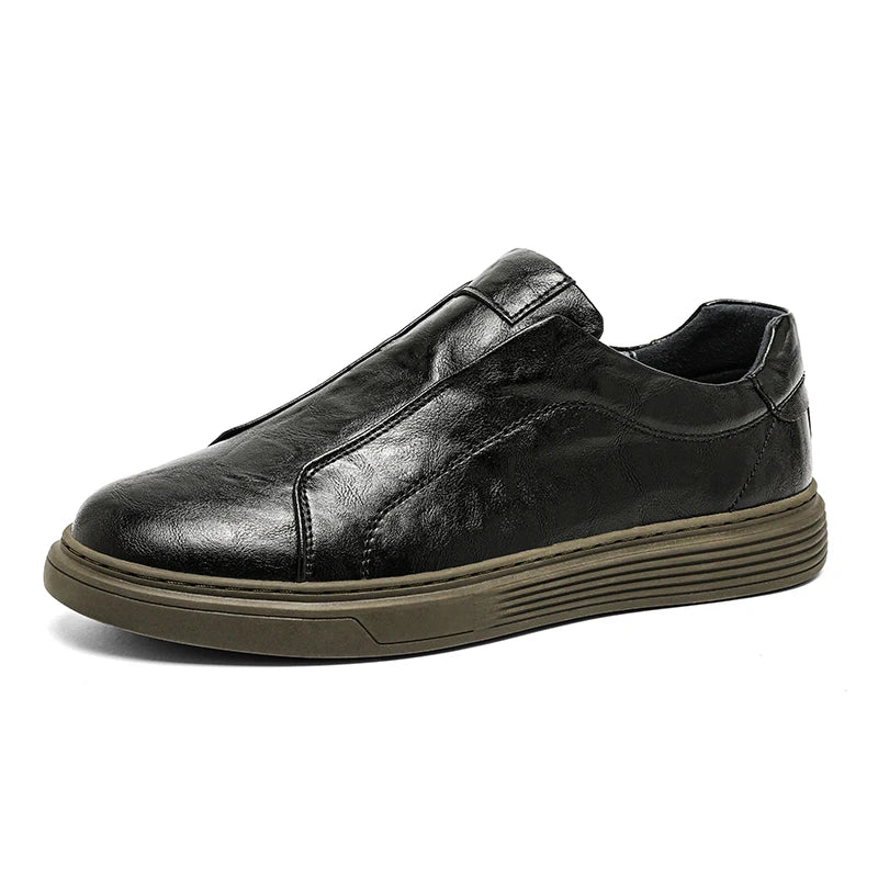 Κλασικά δερμάτινα παπούτσια Slip-On