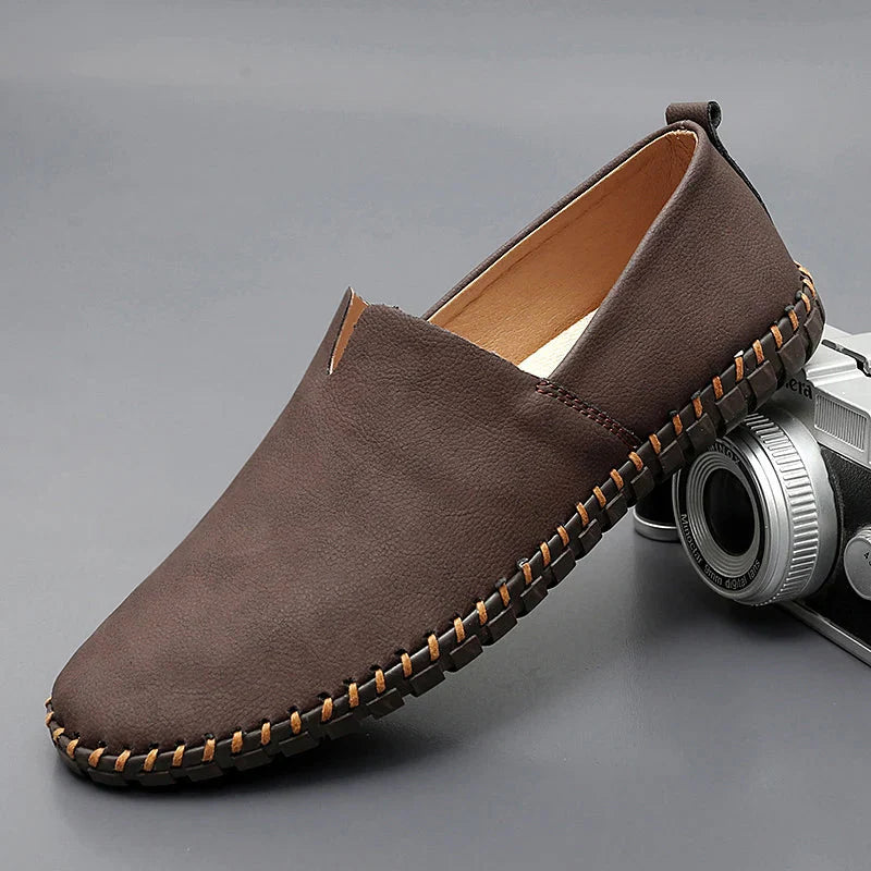 Σαντορίνη δερμάτινα παπούτσια Loafers