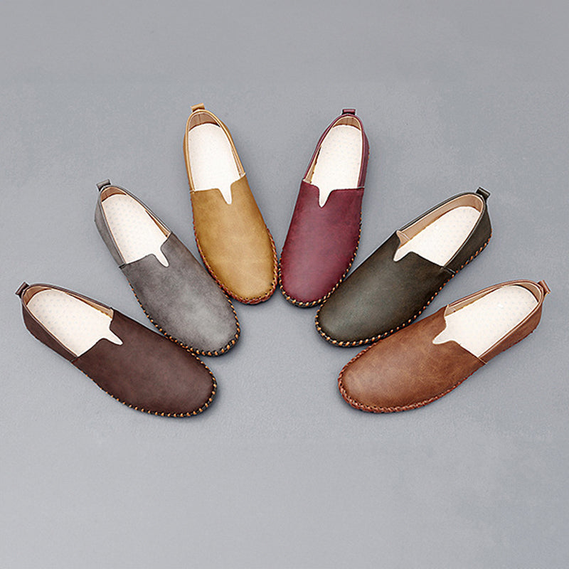 Σαντορίνη δερμάτινα παπούτσια Loafers