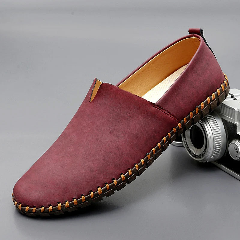 Σαντορίνη δερμάτινα παπούτσια Loafers