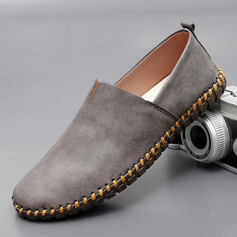 Σαντορίνη δερμάτινα παπούτσια Loafers