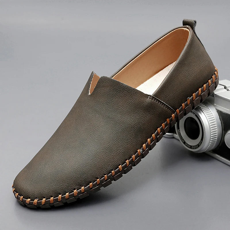 Σαντορίνη δερμάτινα παπούτσια Loafers
