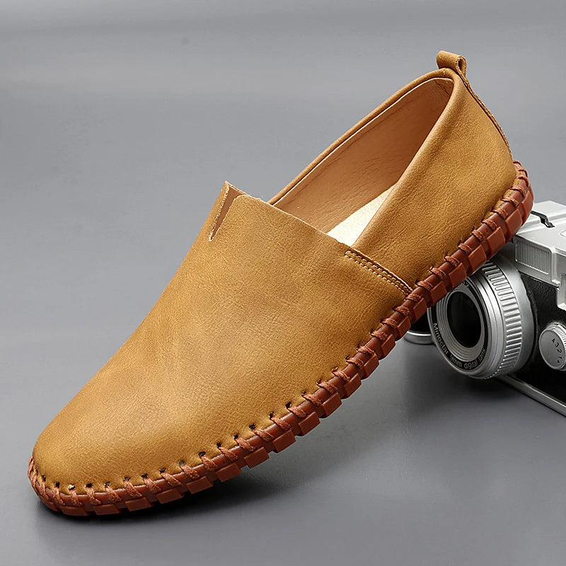 Σαντορίνη δερμάτινα παπούτσια Loafers