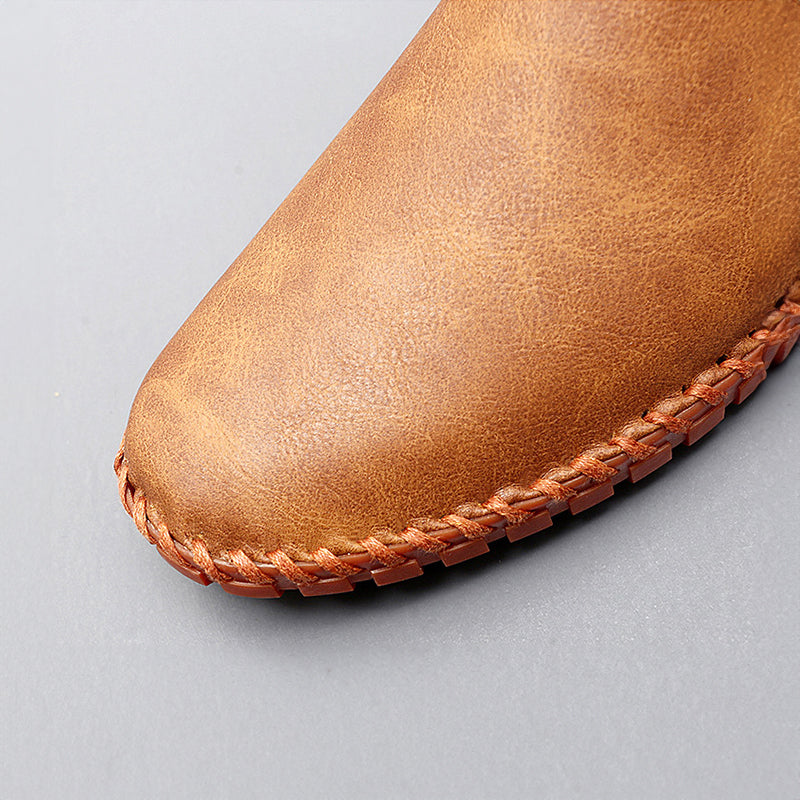 Σαντορίνη δερμάτινα παπούτσια Loafers