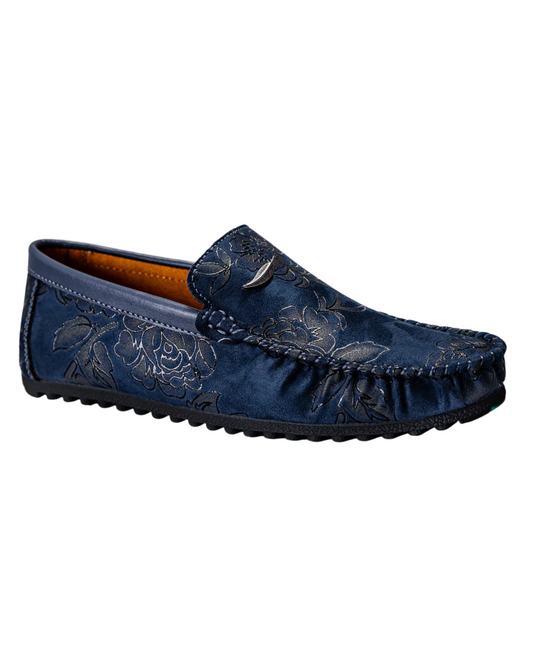Floral δερμάτινα παπούτσια Loafers