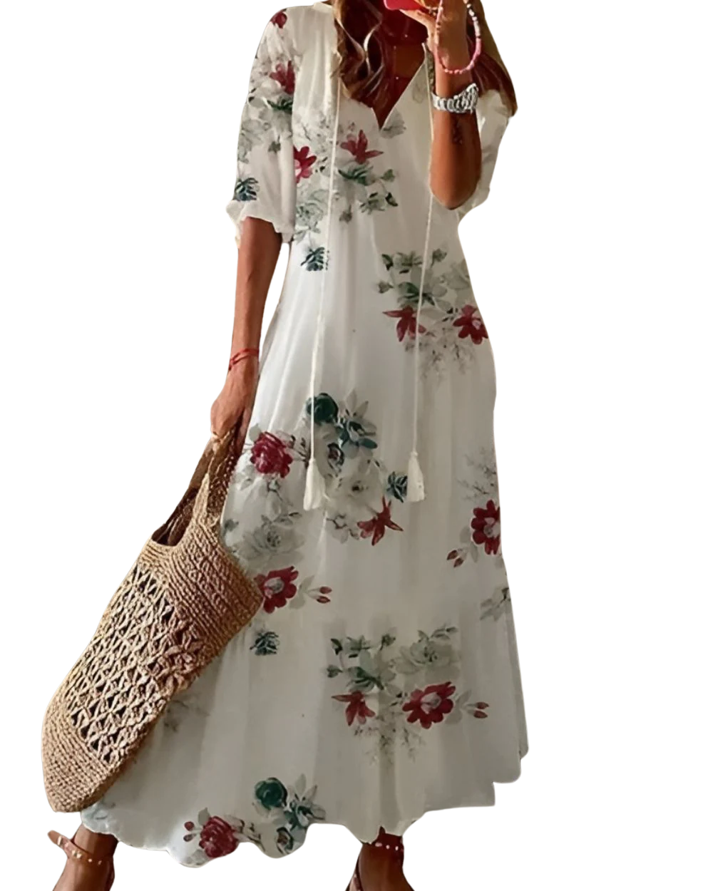 Κομψό μακρύ φόρεμα Boho