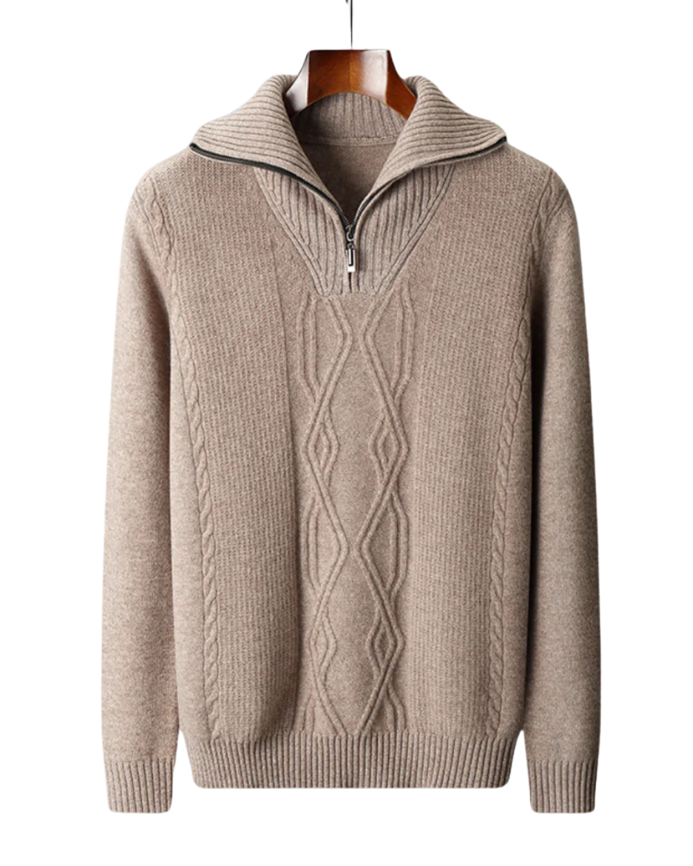 Πουλόβερ Taranto Merino Wool με φερμουάρ