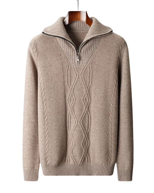 Πουλόβερ Taranto Merino Wool με φερμουάρ