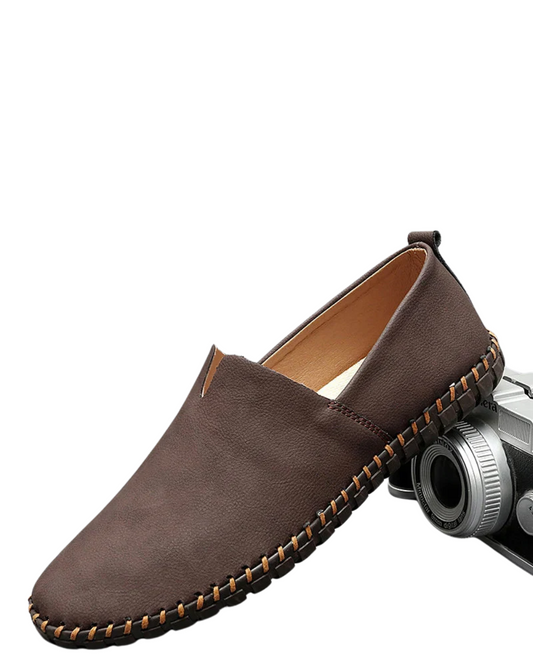Σαντορίνη δερμάτινα παπούτσια Loafers