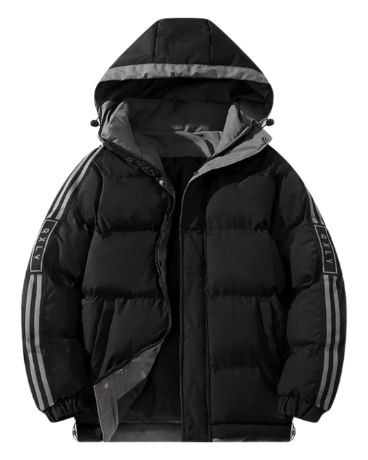 Κομψό χειμερινό μπουφάν με κουκούλα