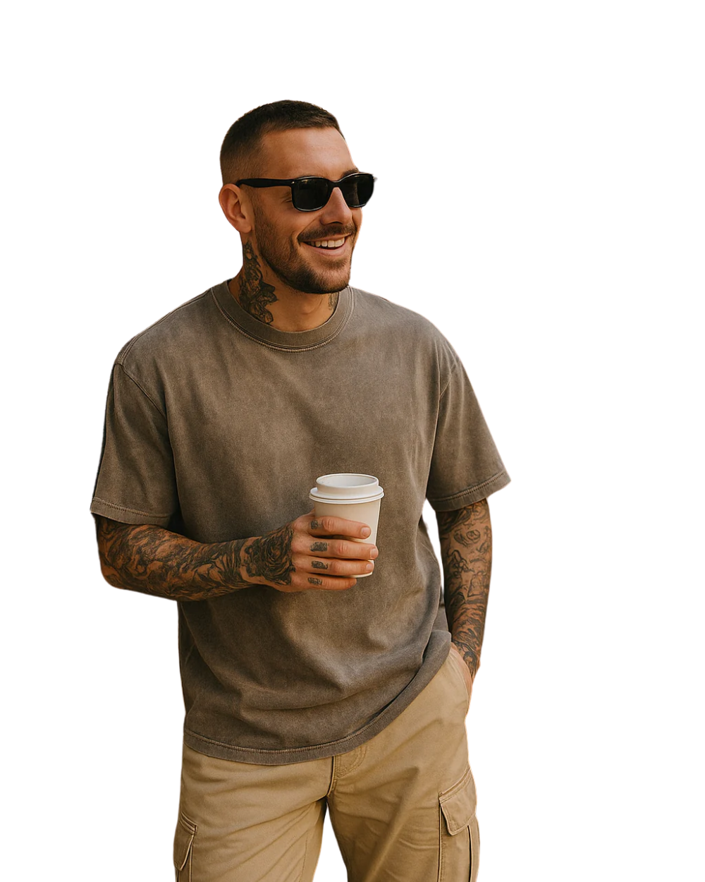 Σετ casual βαμβακερό oversized Tee - 3-Pack