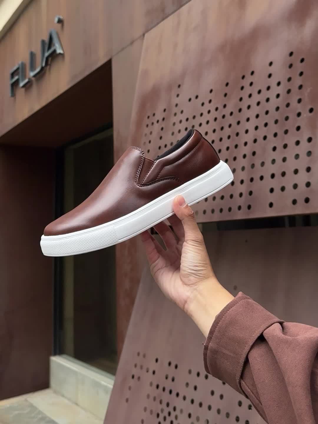 Casual δερμάτινα παπούτσια Slip-On