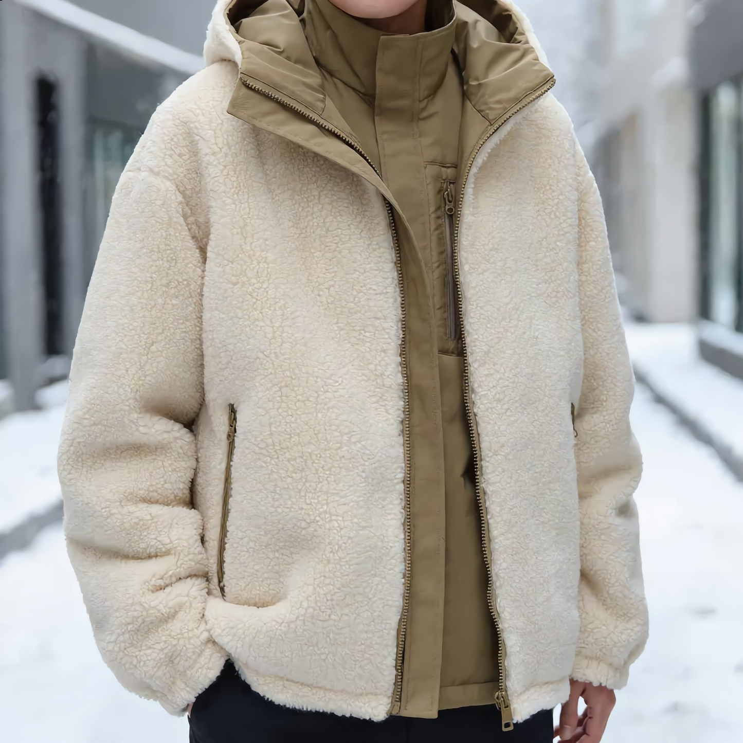 Κομψό αναστρέψιμο μπουφάν