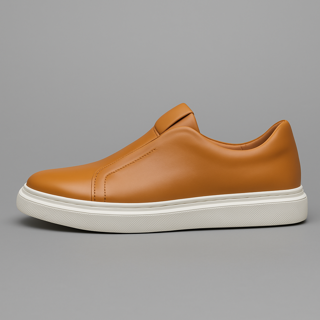 Κομψά δερμάτινα παπούτσια Slip-On