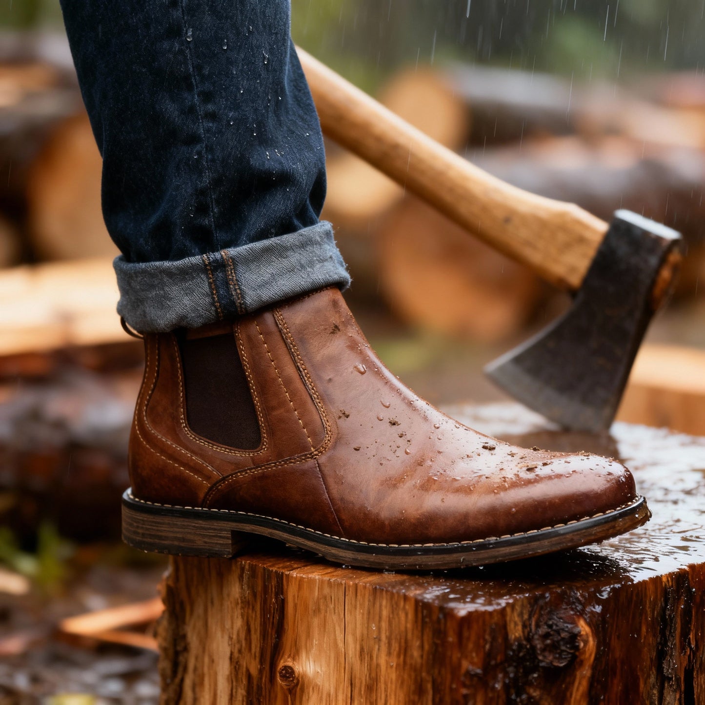 Κομψές δερμάτινες μπότες