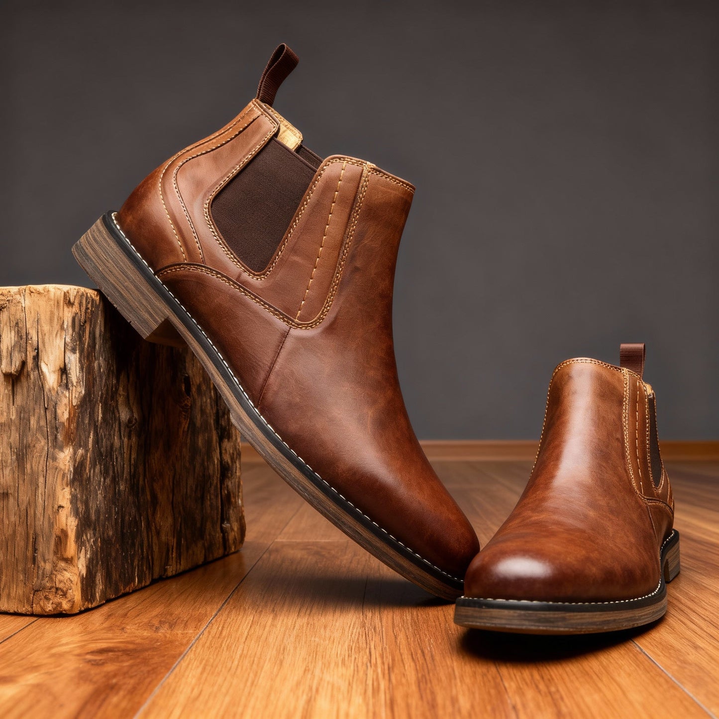 Κομψές δερμάτινες μπότες