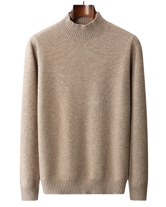 Κομψό ζιβάγκο με ψηλό γιακά από μαλλί μερινό