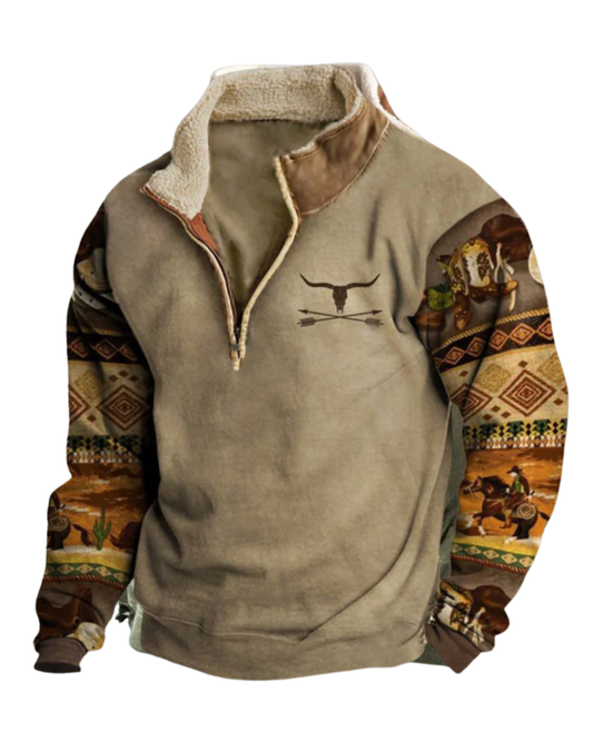 Vintage πουλόβερ με φερμουάρ