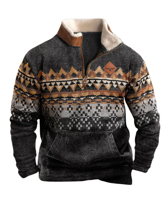 Vintage πουλόβερ με φερμουάρ