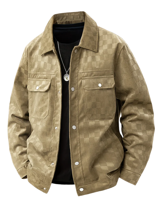 Καρό σακάκι σουέτ