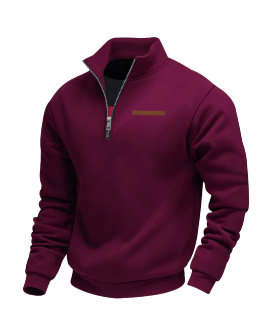 Casual Fleece πουλόβερ με φερμουάρ