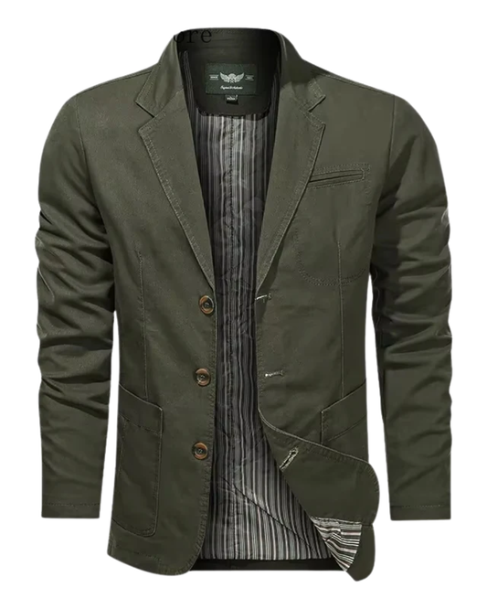 Κομψό βαμβακερό μπλέιζερ