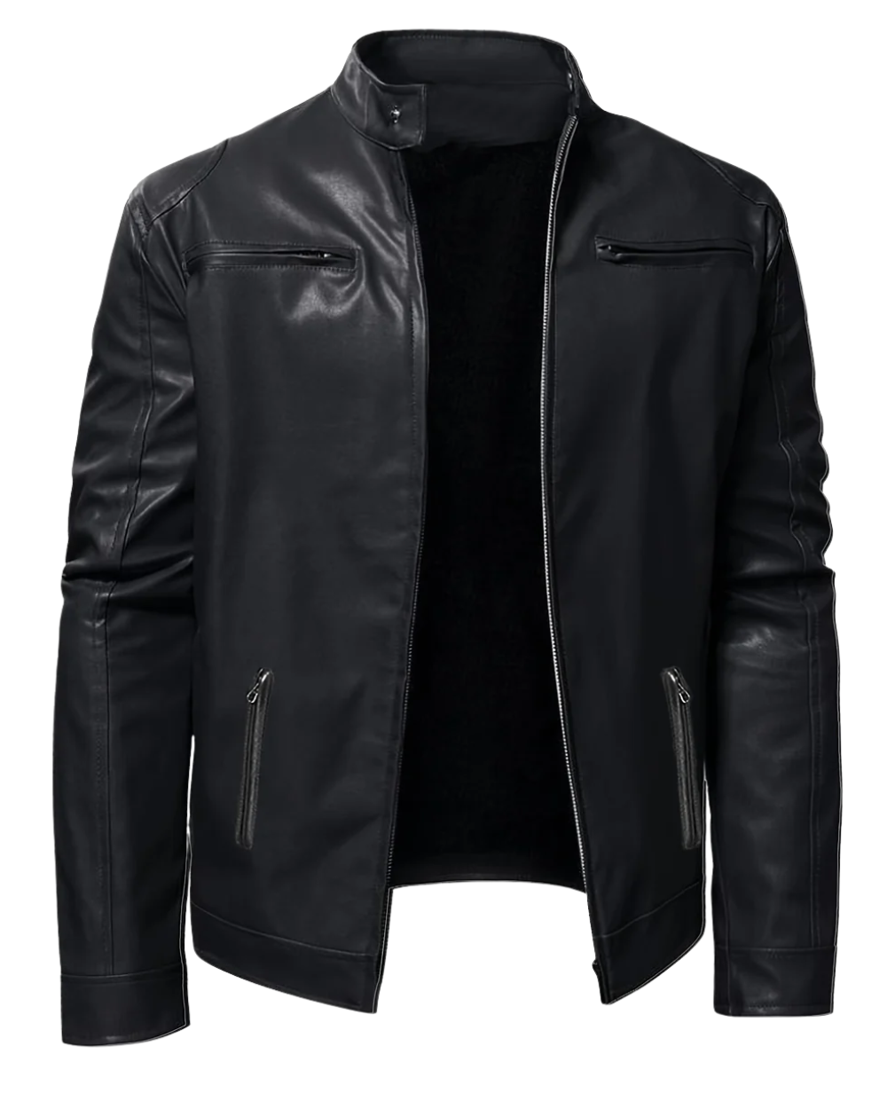 Casual δερμάτινο μπουφάν