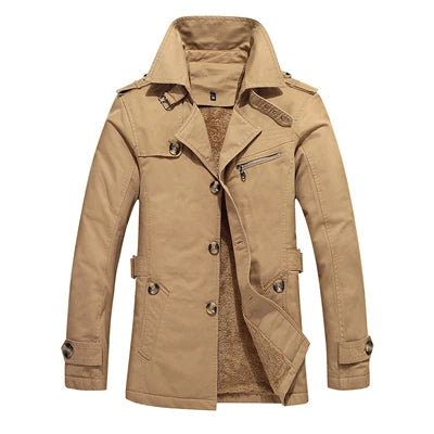 Κομψό ενισχυμένο παλτό Trench Coat